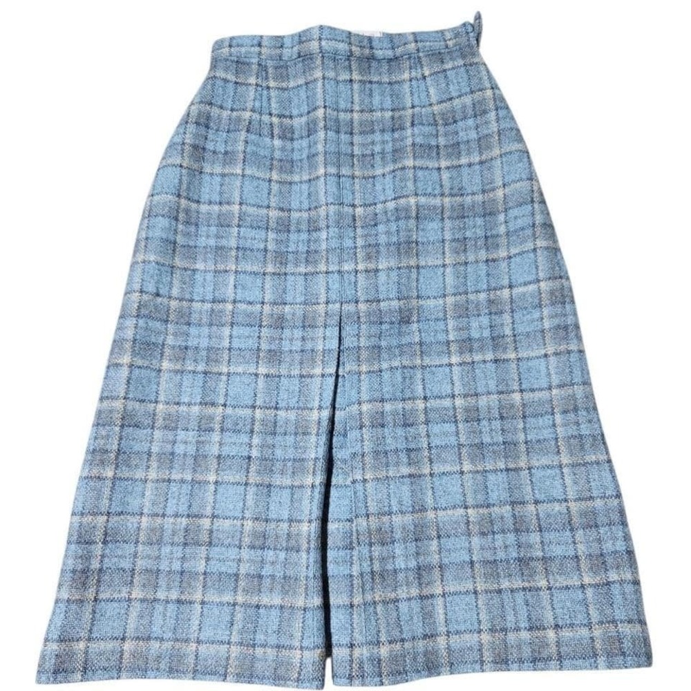 VTG Pitlochry Of Scotland 100% Wool Midi A-Line‎ Skirt Size 8 Made In Scotland
